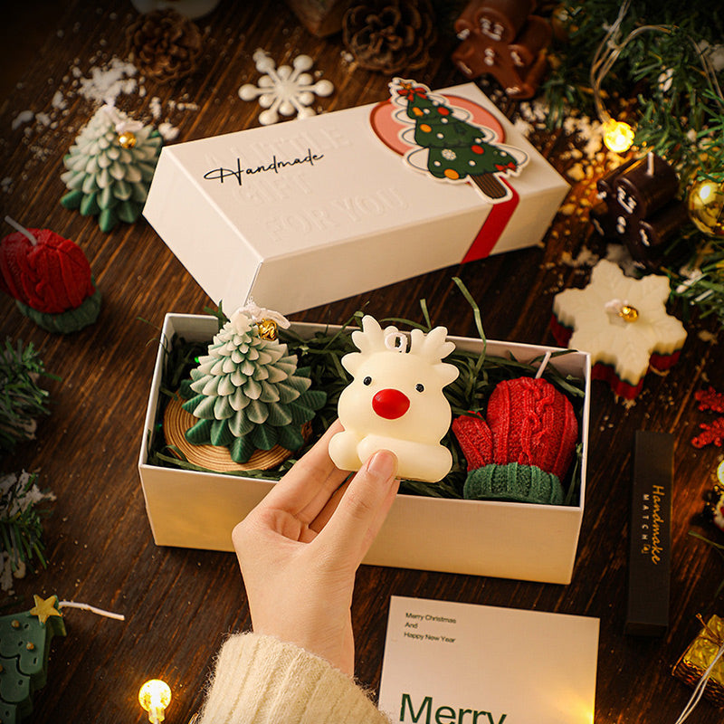 FestiveGlow – Weihnachtsduft-Kerzen-Set im Geschenkbox