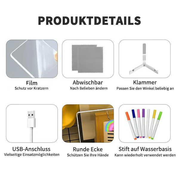 LumiNote – Wiederbeschreibbare LED-Tafel