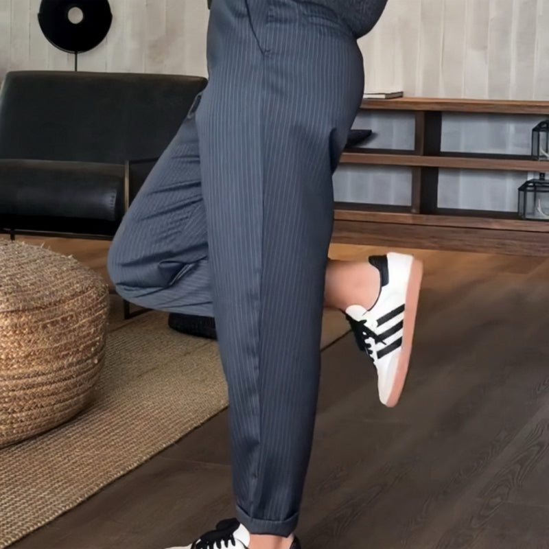 Lior - Frauen Hohe Taille Lässig Gerade Blazer Hose