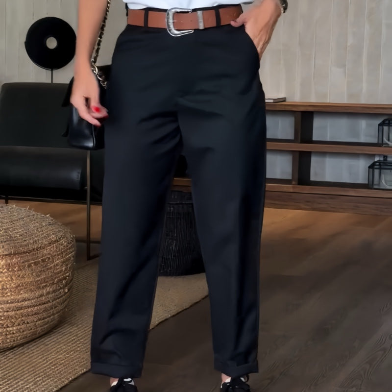 Lior - Frauen Hohe Taille Lässig Gerade Blazer Hose