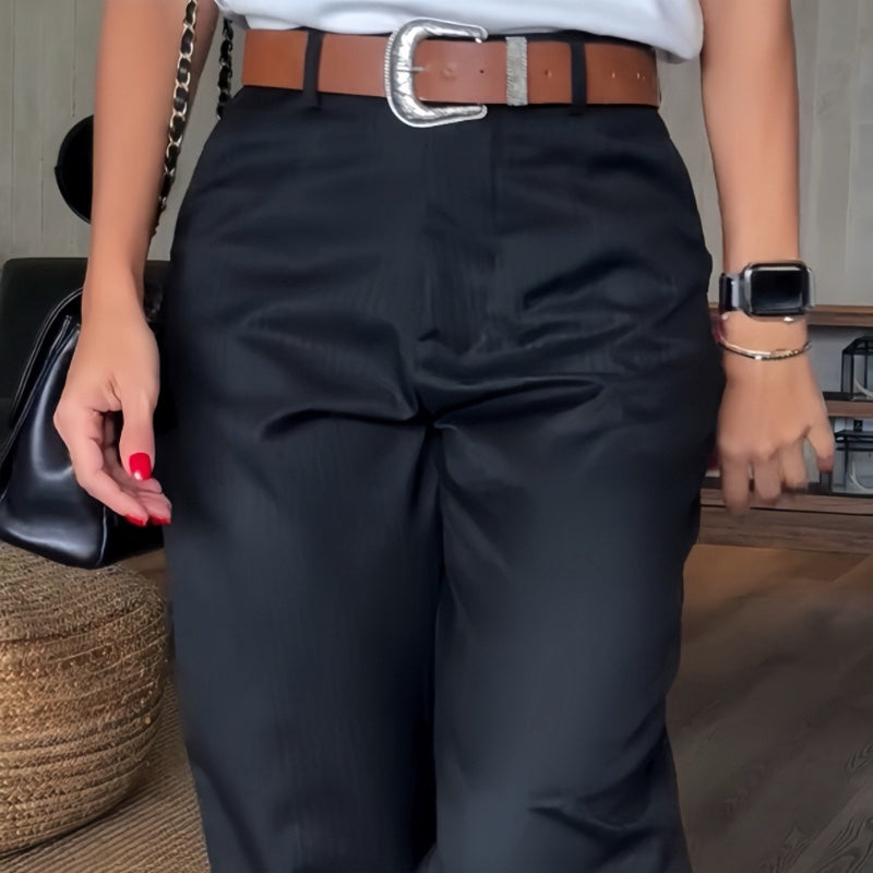 Lior - Frauen Hohe Taille Lässig Gerade Blazer Hose