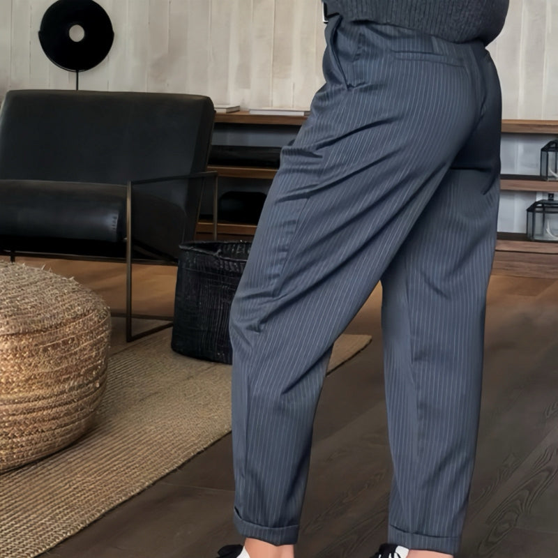 Lior - Frauen Hohe Taille Lässig Gerade Blazer Hose