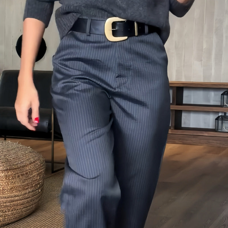 Lior - Frauen Hohe Taille Lässig Gerade Blazer Hose