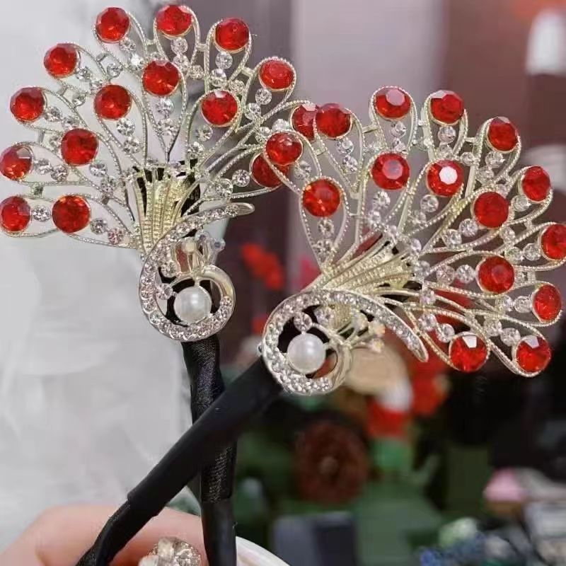 Vintage Haaraccessoire - Exquisites Pfauendesign für Eleganz und Stil