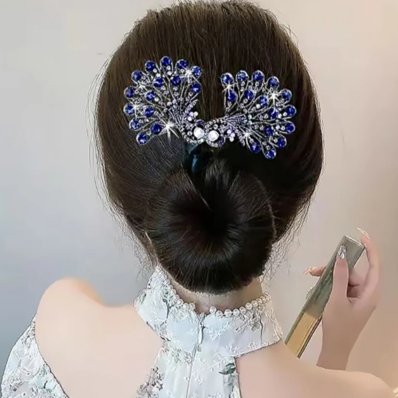 Vintage Haaraccessoire - Exquisites Pfauendesign für Eleganz und Stil