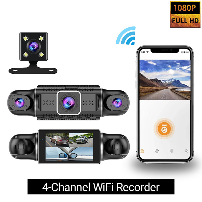 4-Kanal 1080P Auto-Recorder - Klare Videoaufnahmen & Rundumschutz
