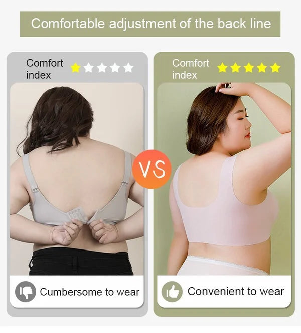 Push Up BH Ohne Bügel - Nahtloser Komfort für Große Größen
