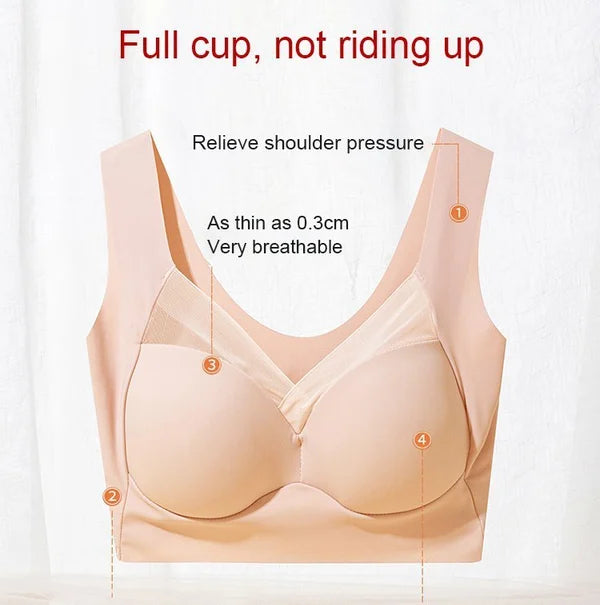 Push Up BH Ohne Bügel - Nahtloser Komfort für Große Größen