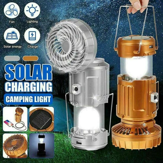 6-in-1 Tragbare Solar-LED-Campinglaterne