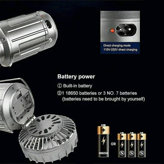 6-in-1 Tragbare Solar-LED-Campinglaterne