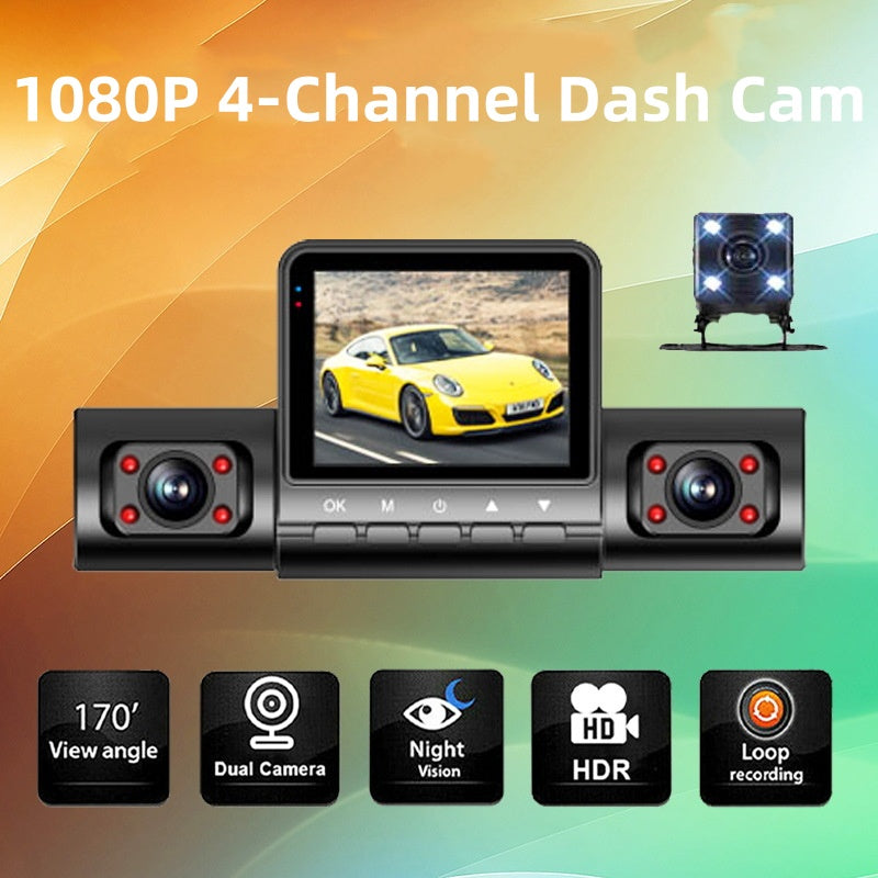DriveGuard 360™ – 4-Kanal Dashcam mit 1080P & Nachtsicht