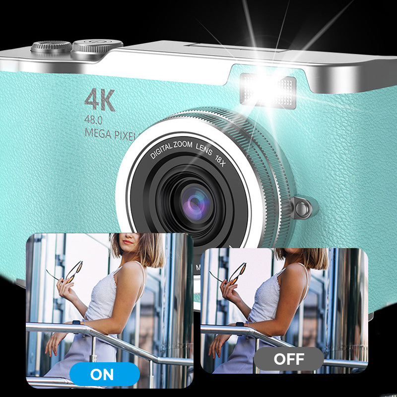 VisionFlip™ 4K HD Digitalkamera mit Schwenkbarem Bildschirm