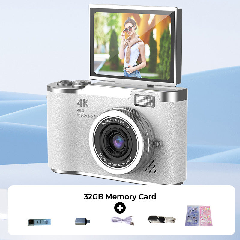 VisionFlip™ 4K HD Digitalkamera mit Schwenkbarem Bildschirm