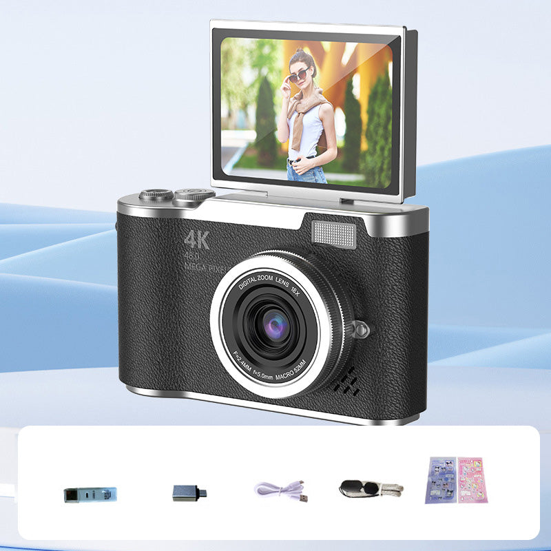 VisionFlip™ 4K HD Digitalkamera mit Schwenkbarem Bildschirm