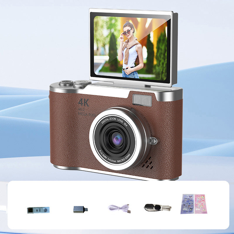 VisionFlip™ 4K HD Digitalkamera mit Schwenkbarem Bildschirm