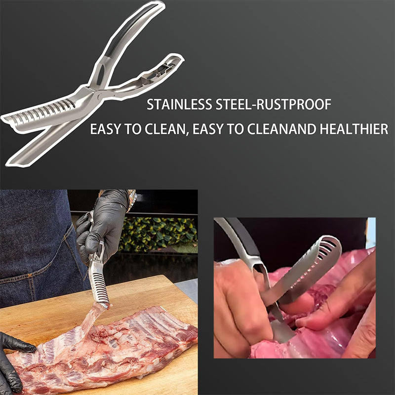 GrillMasterPro™ BBQ-Zange aus Edelstahl – Perfekter Griff für Rippchen & mehr | 1+1 GRATIS
