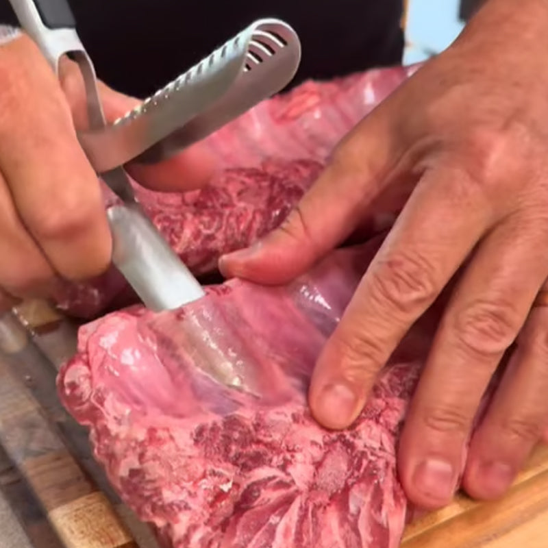 GrillMasterPro™ BBQ-Zange aus Edelstahl – Perfekter Griff für Rippchen & mehr | 1+1 GRATIS