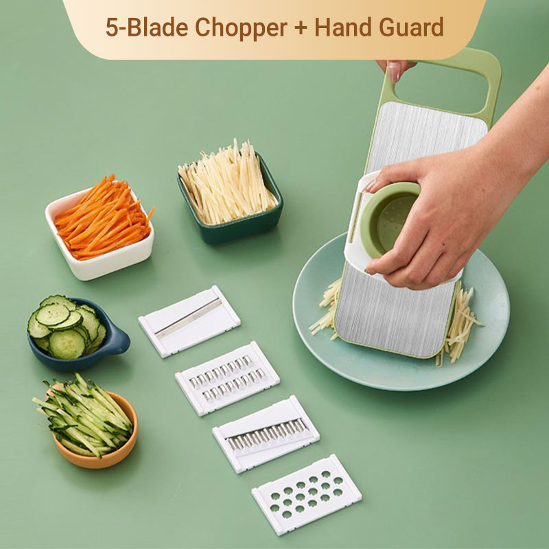 SafeSlice™ Multifunktionaler Gemüseschneider mit Handschutz