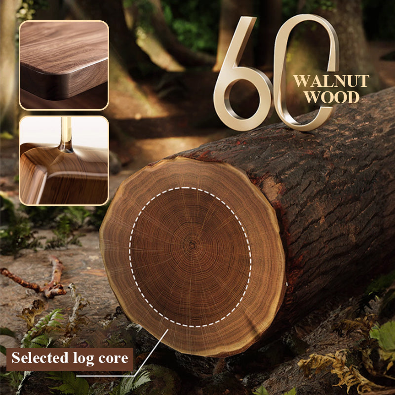 WallNutGrip™ – Duschregal aus Walnussholz mit Saugnapf