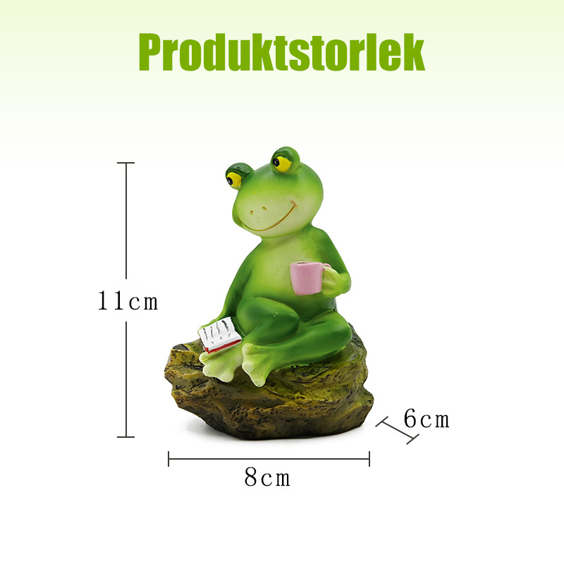 FrogLux® Charmig Läsande Grodstaty | 50% RABATT