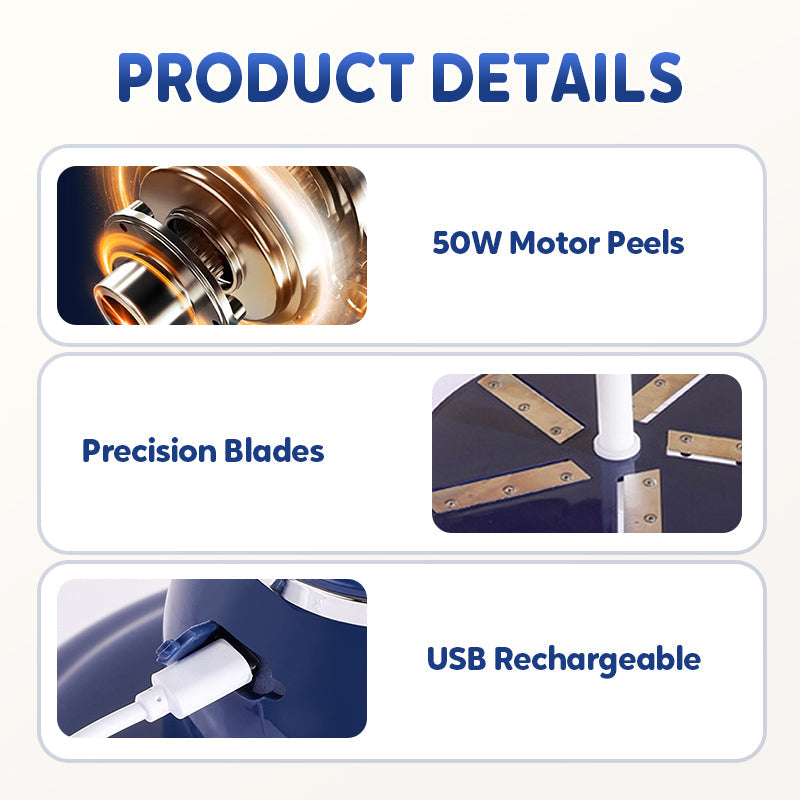 PeelMaster – Tragbarer automatischer Obst- & Gemüseschäler | 50% Rabatt