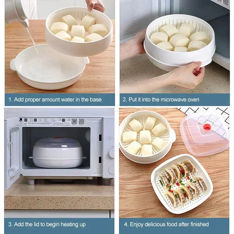 CookEasy™ Multifunktionaler Mikrowellen-Dampfgarer
