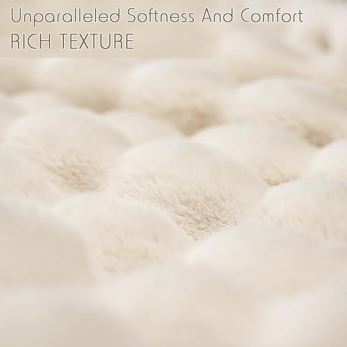 SnuggleHaven – Dicke Plüschdecke mit Kaninchenmotiv