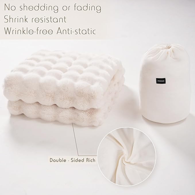 SnuggleHaven – Dicke Plüschdecke mit Kaninchenmotiv