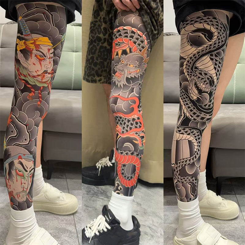 InkyLeg™ – Dehnbarer Bein-Cuff mit Tattoo-Print | 1+1 GRATIS