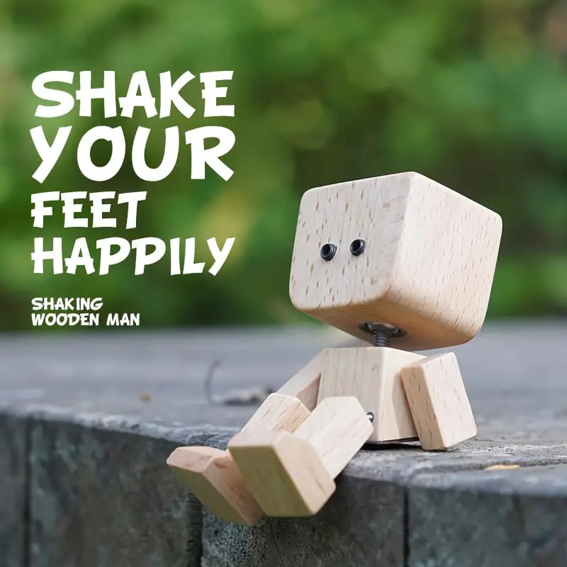 WoodieCharm™ – Handgefertigte schwingende Holzfigur | 50% Rabatt