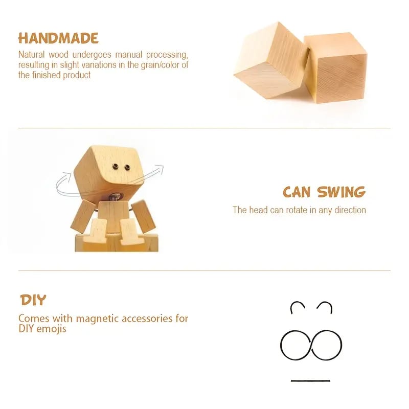 WoodieCharm™ – Handgefertigte schwingende Holzfigur | 50% Rabatt