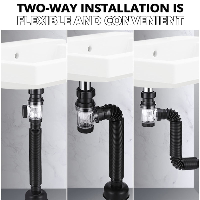 DrainPro – Teleskop Geruchsverschluss Rohr | 1+1 GRATIS