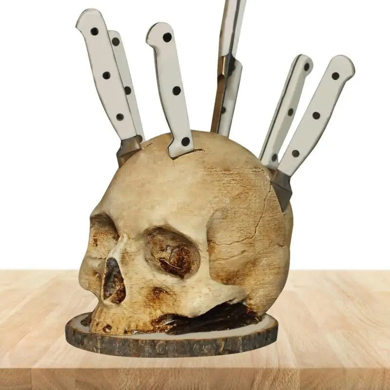 SkullArt – Kreativer Resin Schädel Messerhalter