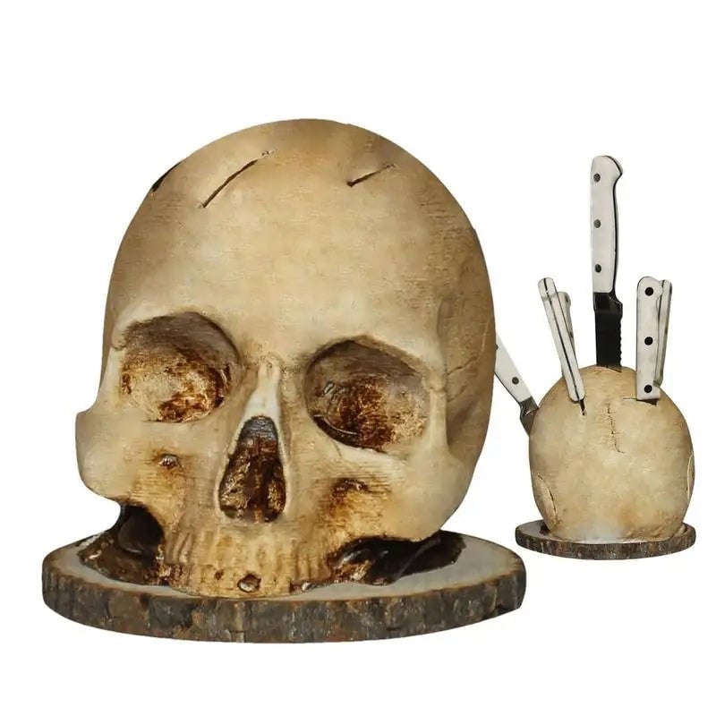 SkullArt – Kreativer Resin Schädel Messerhalter
