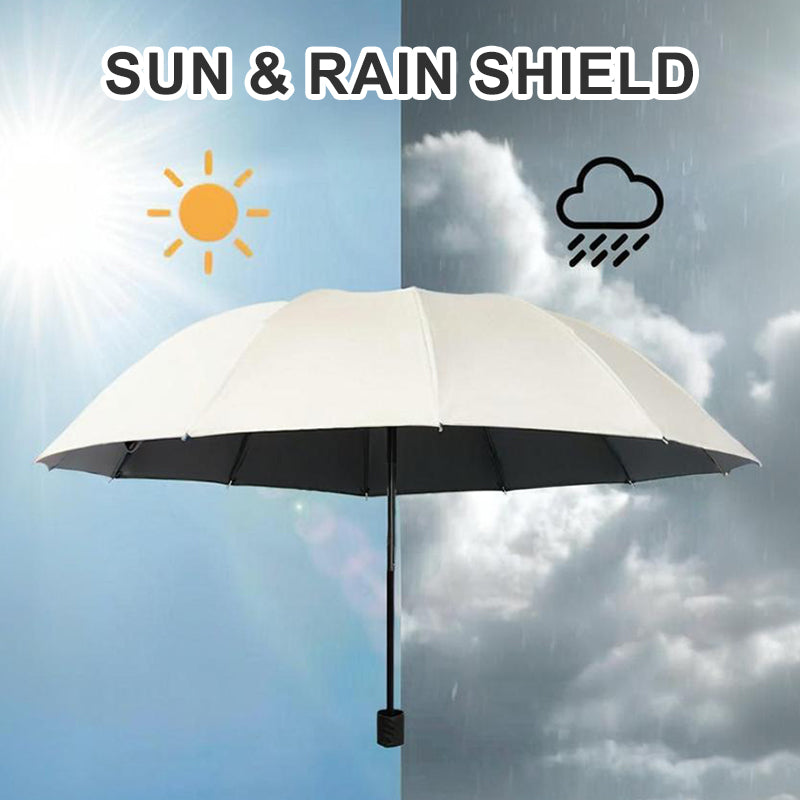 StormShield – 12-Rippen Faltbarer Winddichter Regenschirm