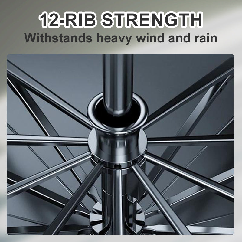 StormShield – 12-Rippen Faltbarer Winddichter Regenschirm