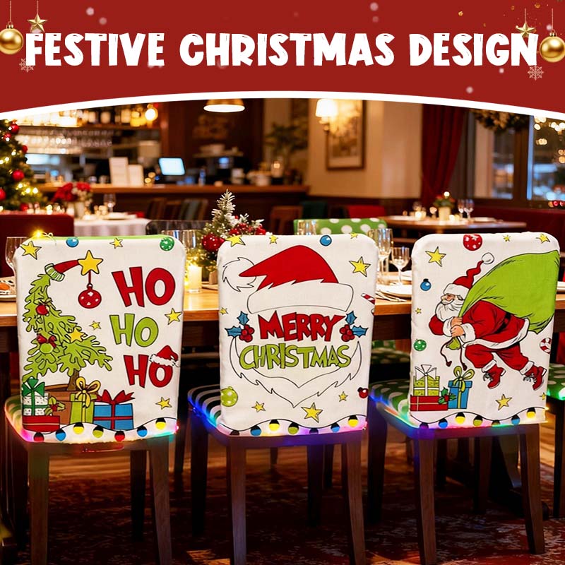 FestivaHome – 6er-Set Weihnachtsstuhlüberzüge