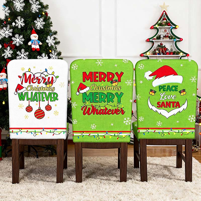 FestivaHome – 6er-Set Weihnachtsstuhlüberzüge