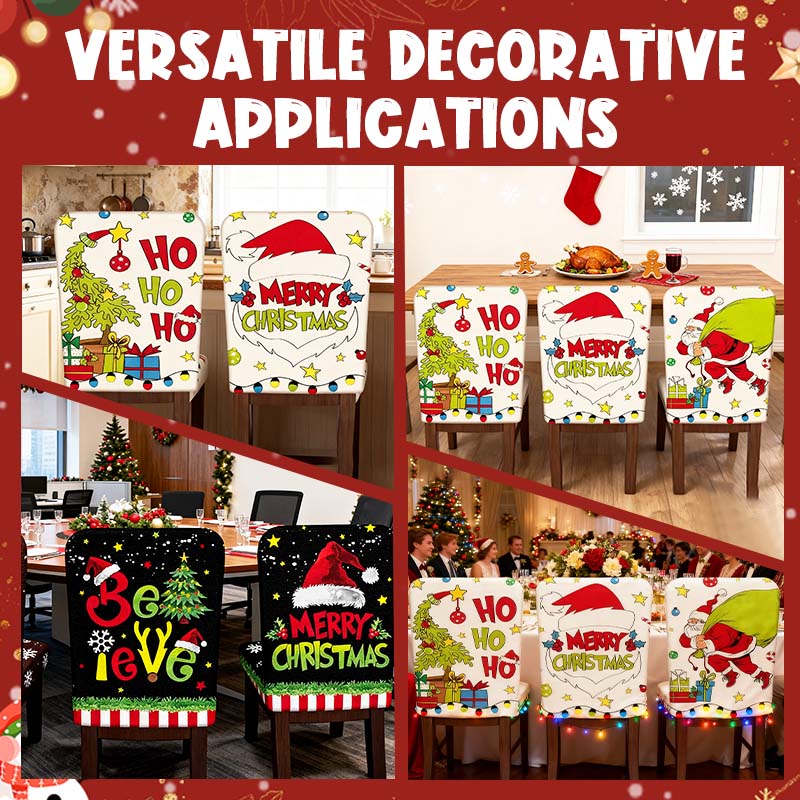 FestivaHome – 6er-Set Weihnachtsstuhlüberzüge