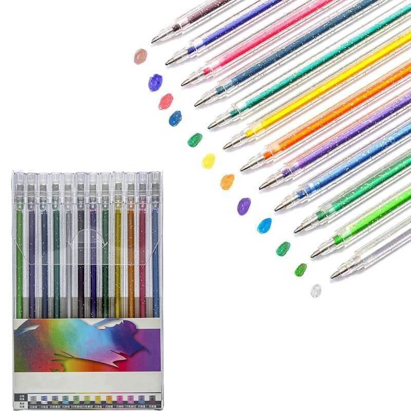 GleamArt - Glitzer-Gelstift-Set | 18 Stück