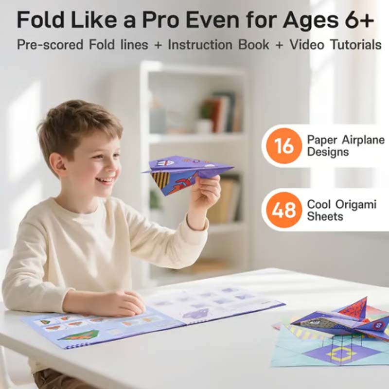 SkyCraft – Kreatives DIY Papierflugzeug-Set (16 Modelle)