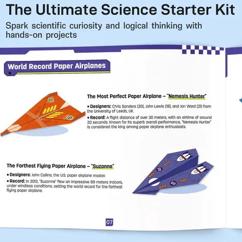 SkyCraft – Kreatives DIY Papierflugzeug-Set (16 Modelle)