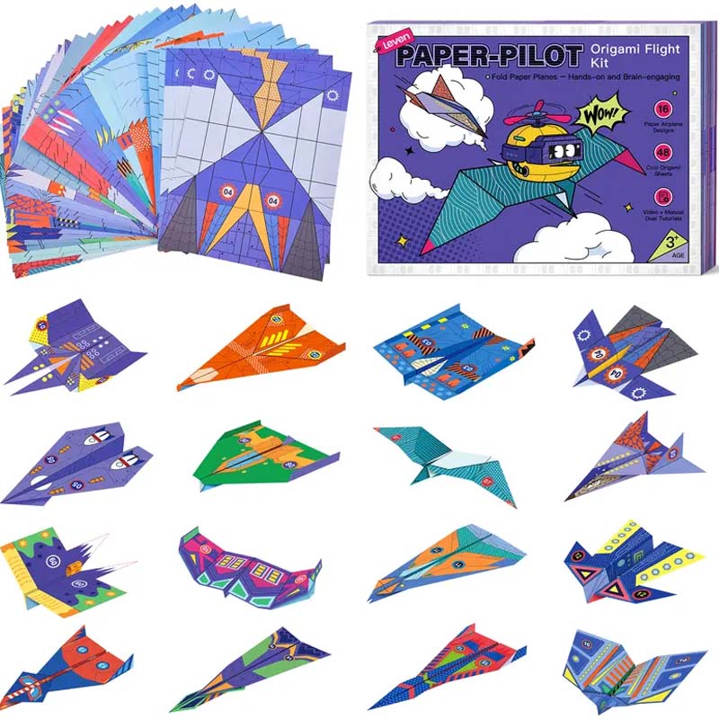 SkyCraft – Kreatives DIY Papierflugzeug-Set (16 Modelle)