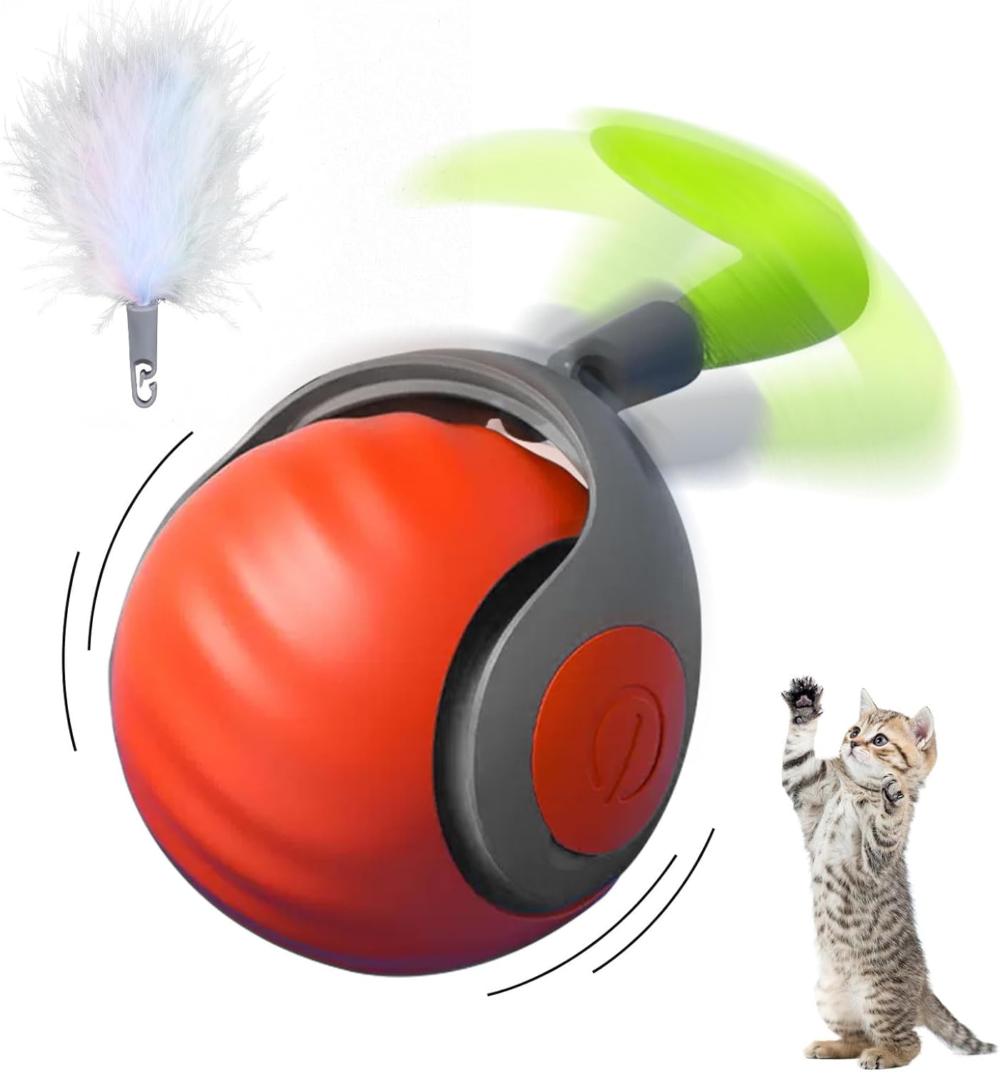 PurrMotion – Interaktiver Wiederaufladbarer Katzenspielball | 1+1 GRATIS