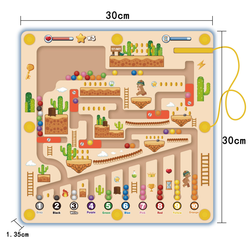 BeadMaze – Magnetisches Labyrinth mit Laufperlen | 50% RABATT