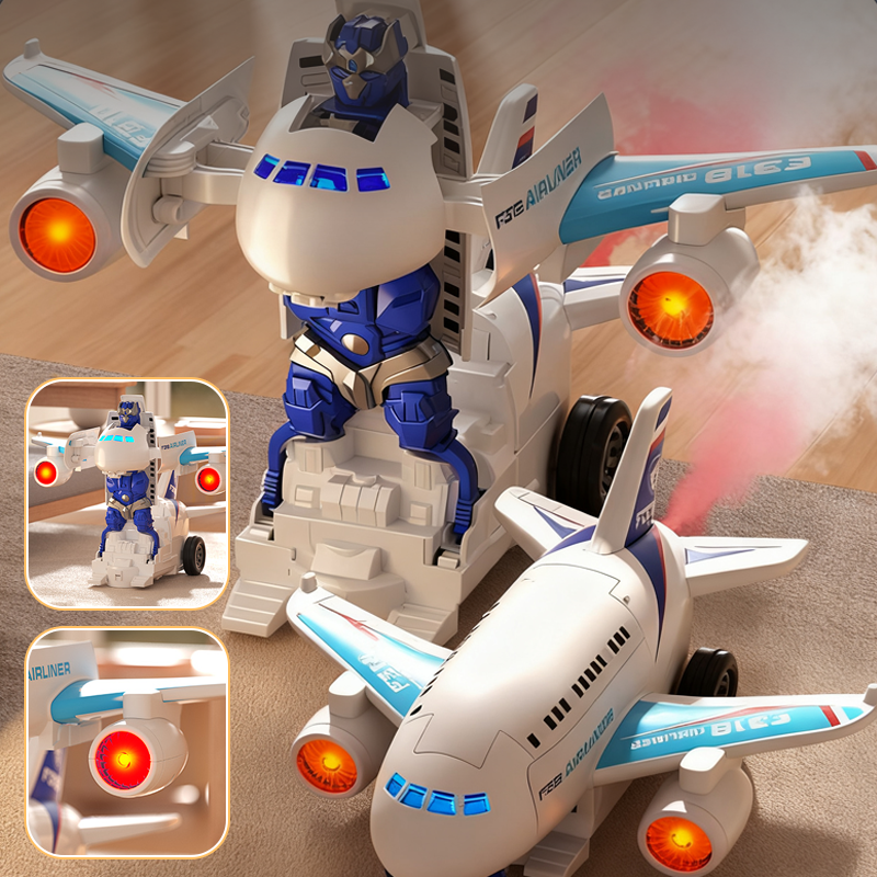 SkyBot – 2-in-1 Flugzeug-Roboter-Spielzeug