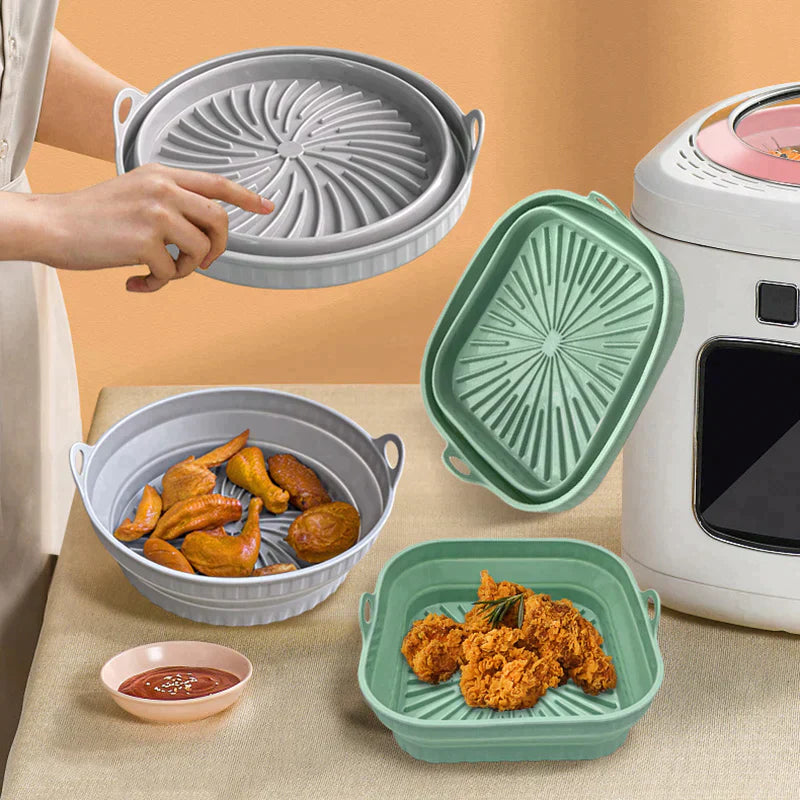 Slide&Fry™️ Zusammenklappbare AirFryer-Fritierform aus Silikon